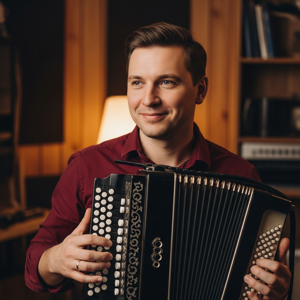 Алексей Мальцев, преподаватель игры на баяне